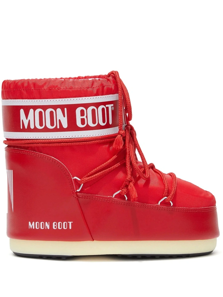 Botine Moon Boot rosii din material tehnic - Img 8