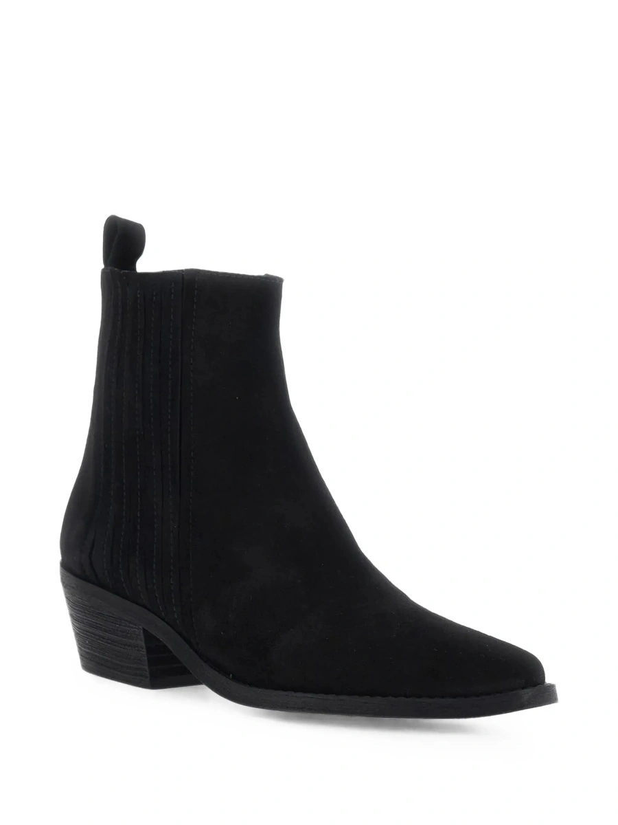 Botine POLLINI negre din piele intoarsa - Img 5