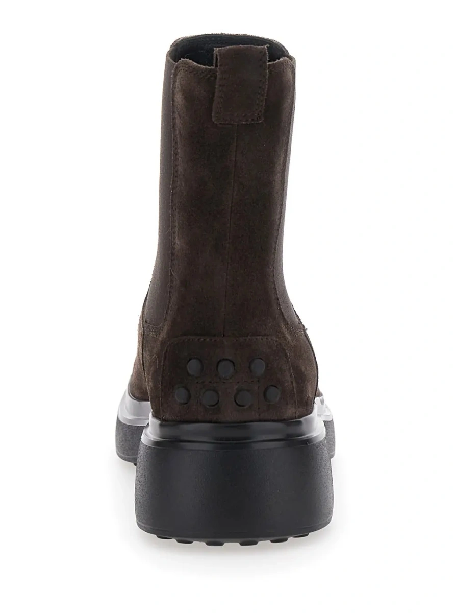 Botine TOD'S maro din piele - Img 4