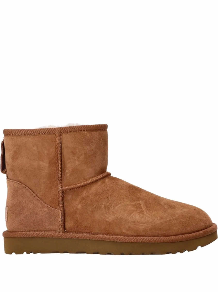 Botine UGG 'Classic Mini' bej din piele intoarsa - Img 7