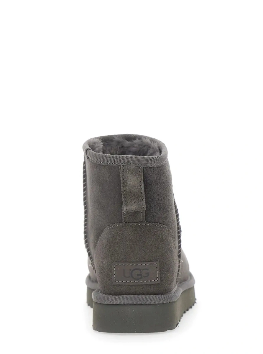Botine UGG 'Classic Mini' gri din piele intoarsa - Img 4