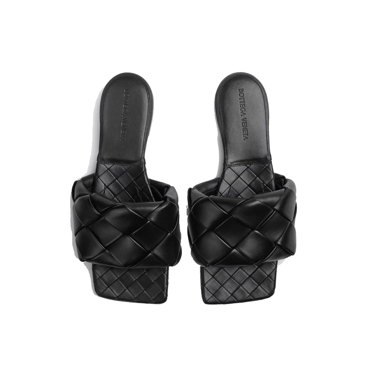 BOTTEGA VENETA Intrecciato leather flat sandals - Img 3