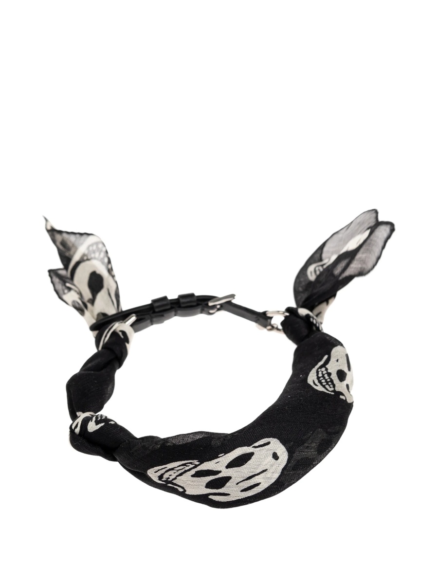 Bratara Alexander McQueen neagra din piele - Img 4