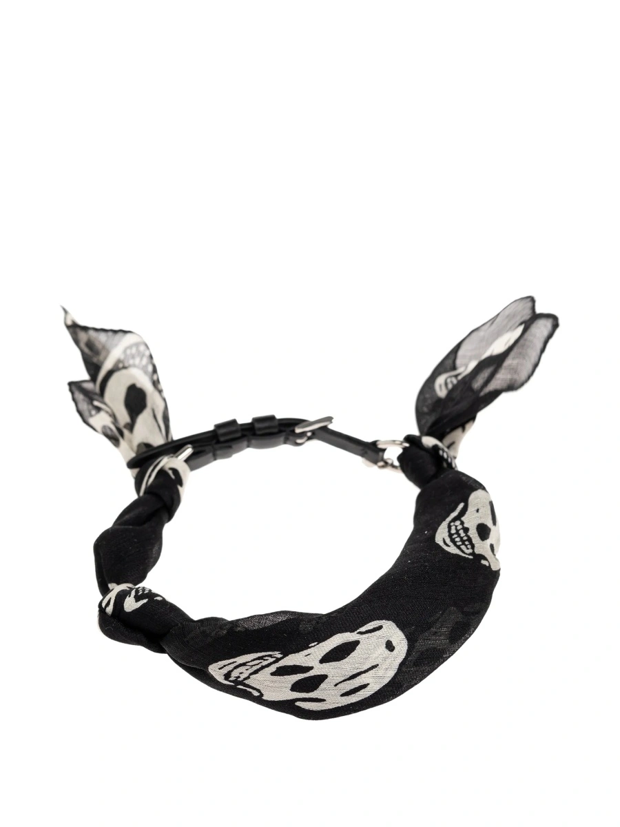 Bratara Alexander McQueen neagra din piele - Img 4