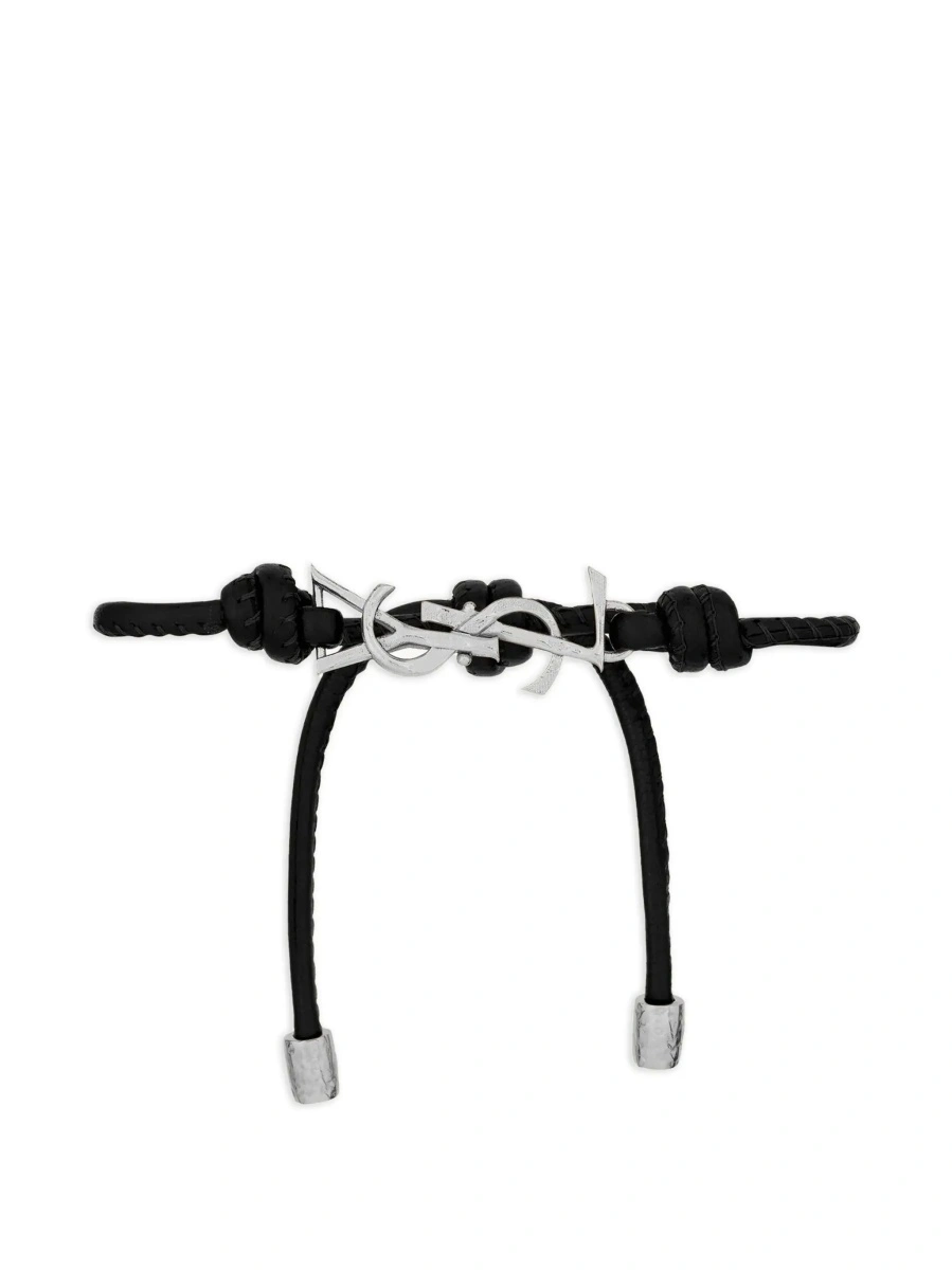 Bratara Saint Laurent neagra din piele - Img 4