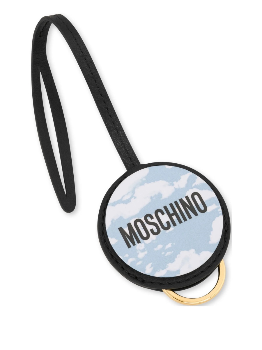 Breloc Moschino negru din piele - Img 3