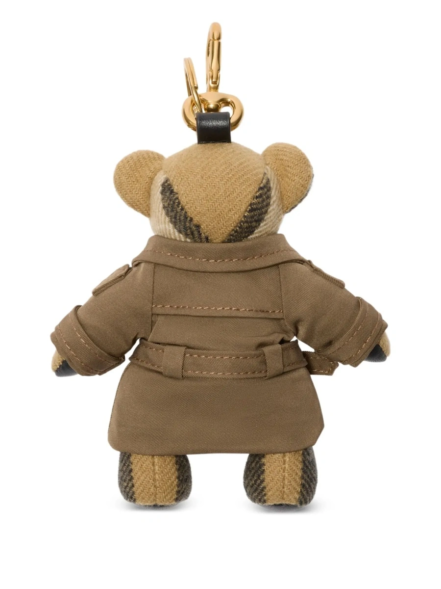 Brelocuri 'Thomas City' Brown Keychain with Bear Charm and Clasp in Cashmere Womnan - Img 3