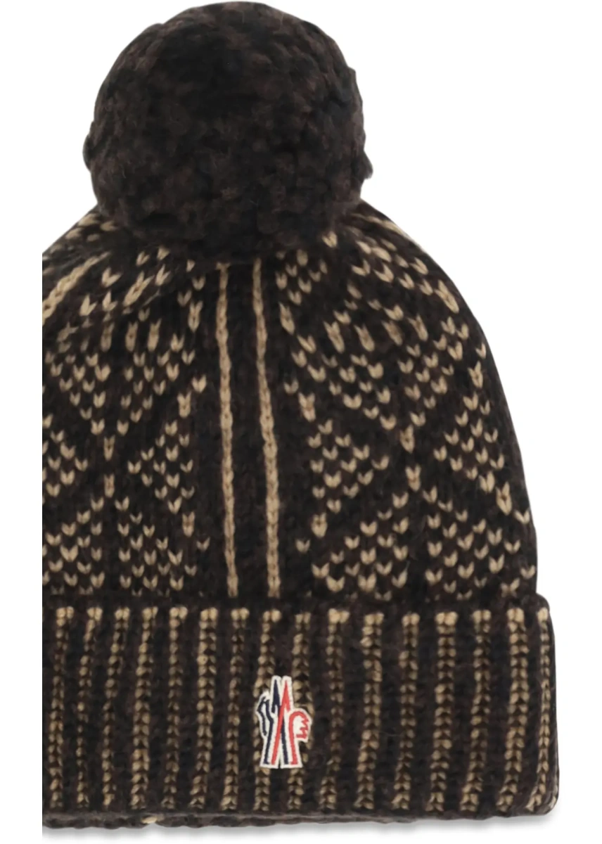 Caciula Alpaca, wool and nylon blend Beanie with Pom-Pom - Img 3