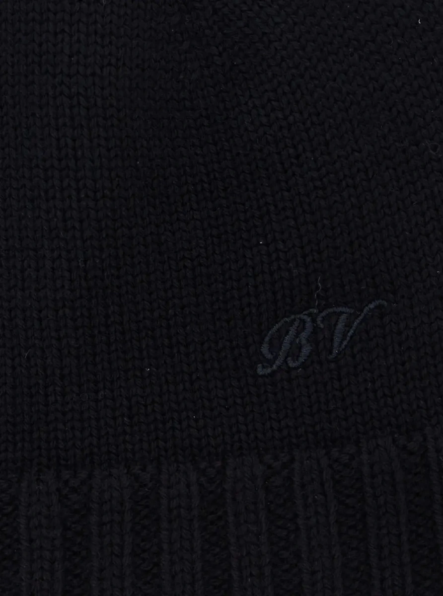 Caciula Bottega Veneta albastra din lana - Img 3