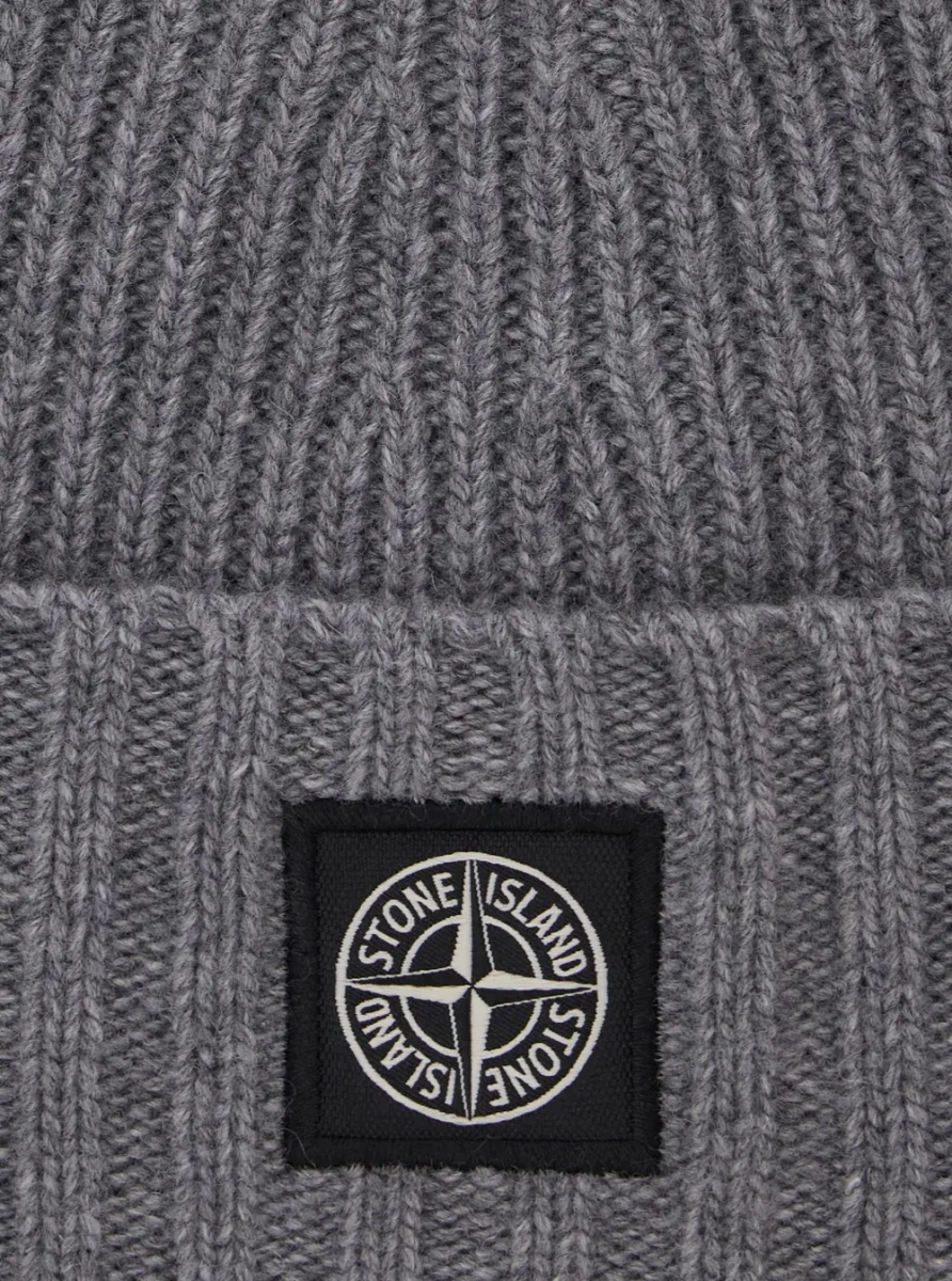 Caciula Stone Island gri din lana - Img 3