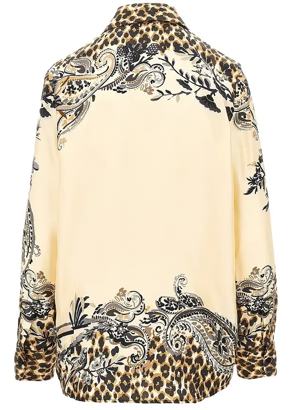 Camasa Animalier Paisley silk twill shirt - Img 3