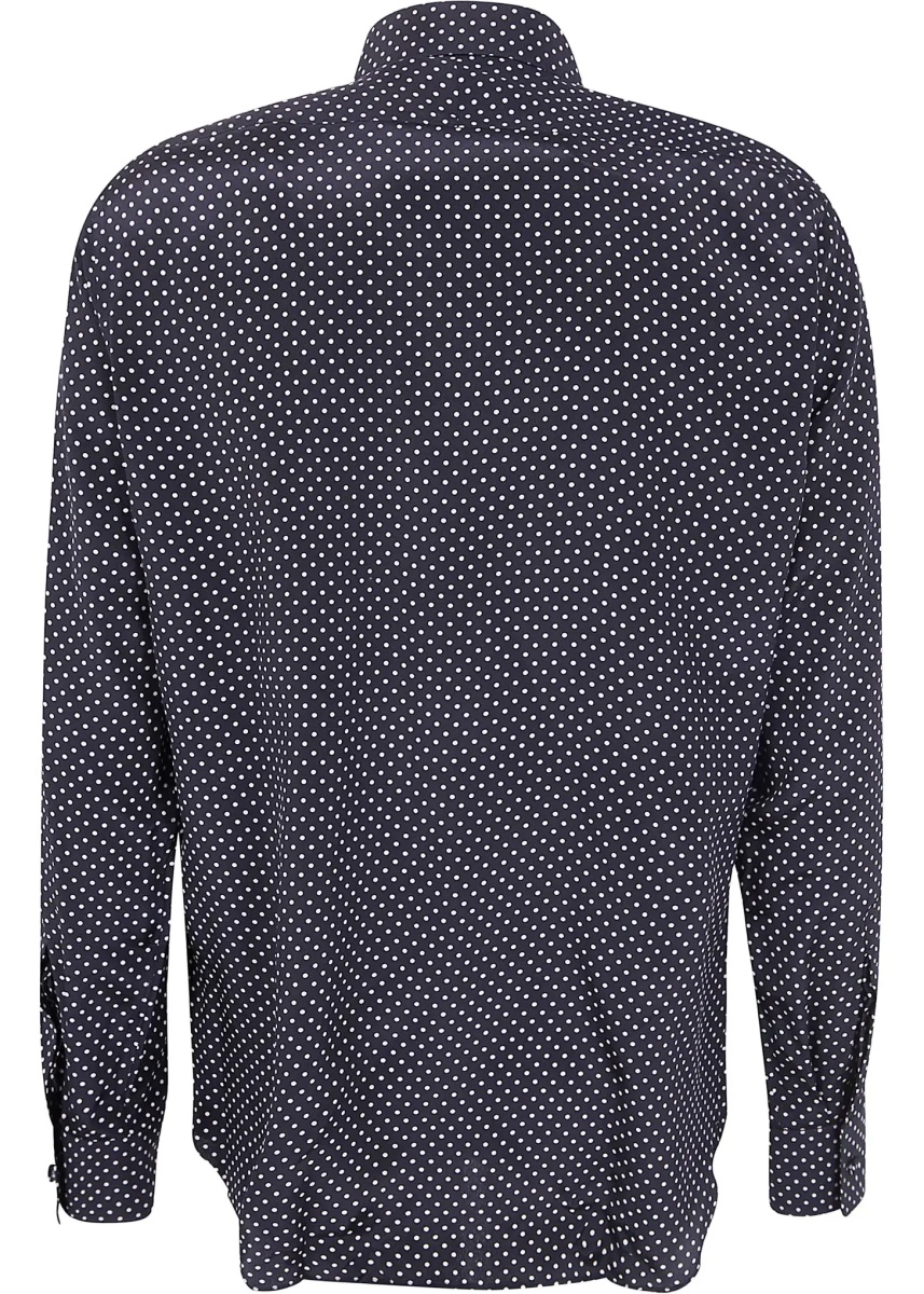 Camasa casual Crepe de Chine Polka Dot Shirt - Img 4