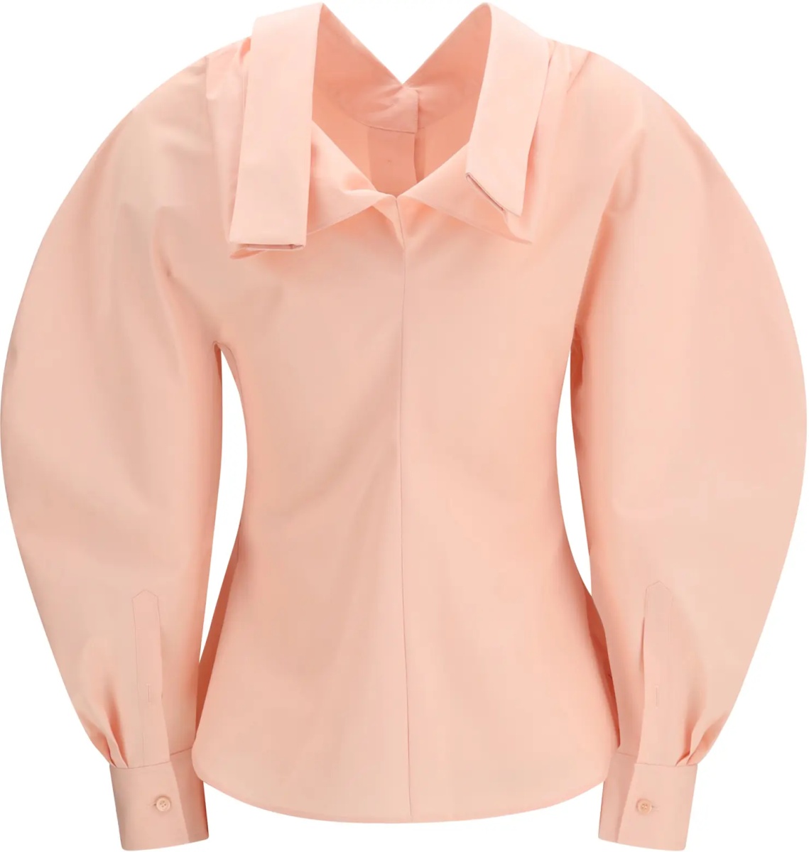 Camasa casual Cut-out cotton poplin Shirt - Img 2