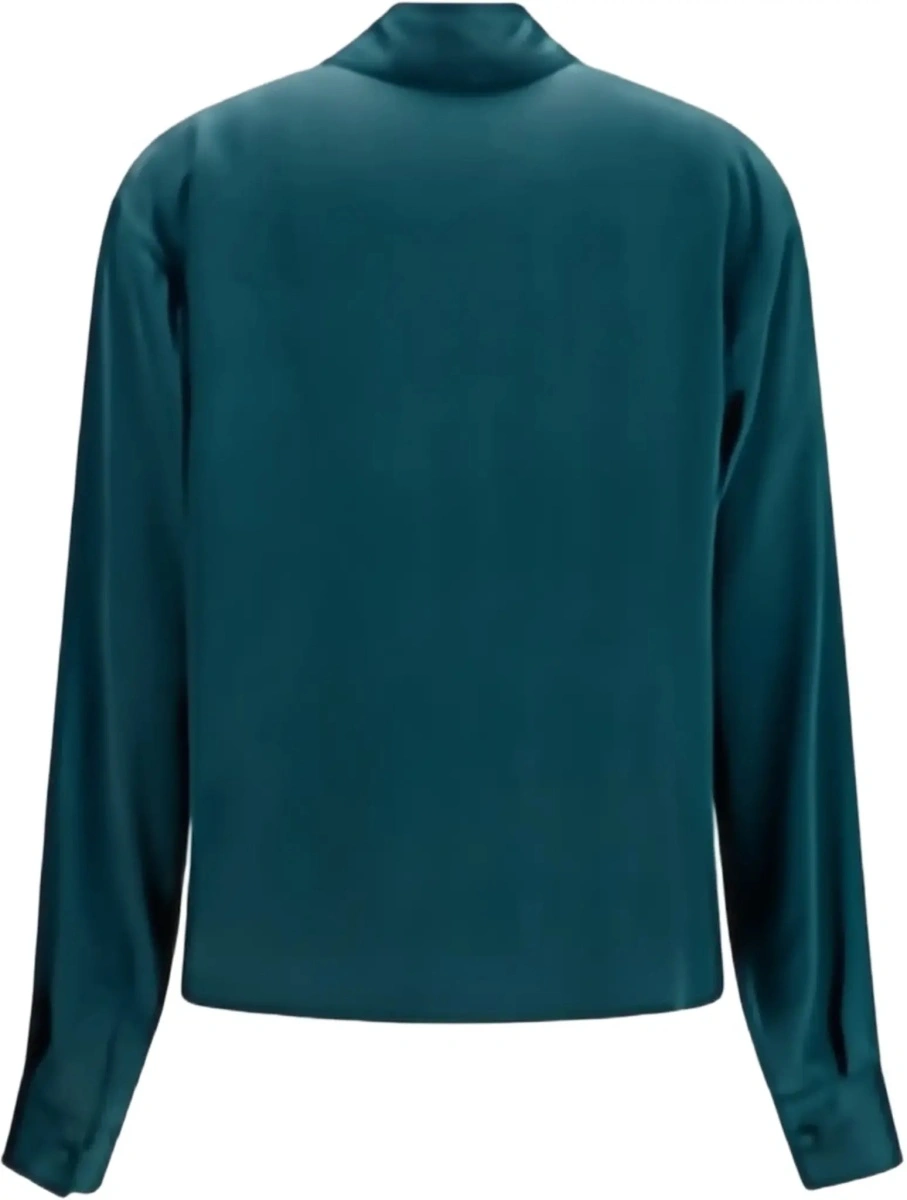 Camasa casual Deep V-neck silk Shirt - Img 4