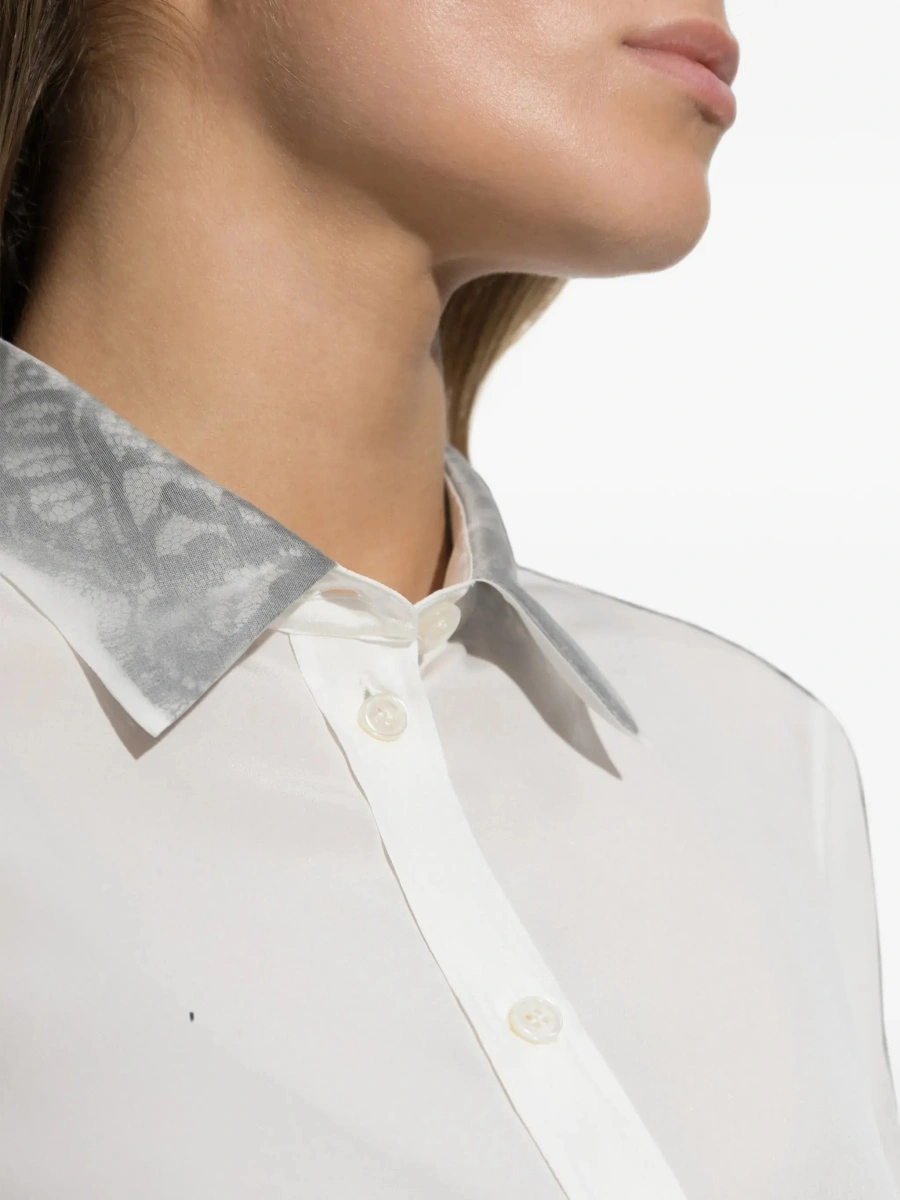 Camasa casual Floral lace detail Shirt - Img 8