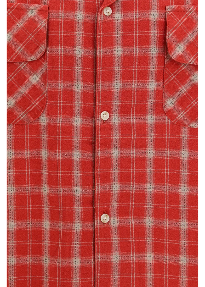 Camasa casual Raw-cut fringe plaid Shirt - Img 3