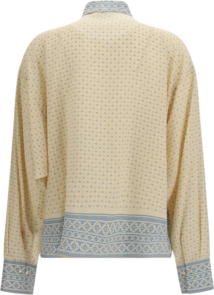 Camasa casual Silk Shirt with geometric print - Img 2