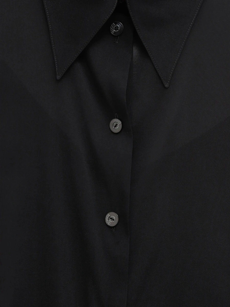 Camasa casual Stretch silk chiffon Shirt - Img 5