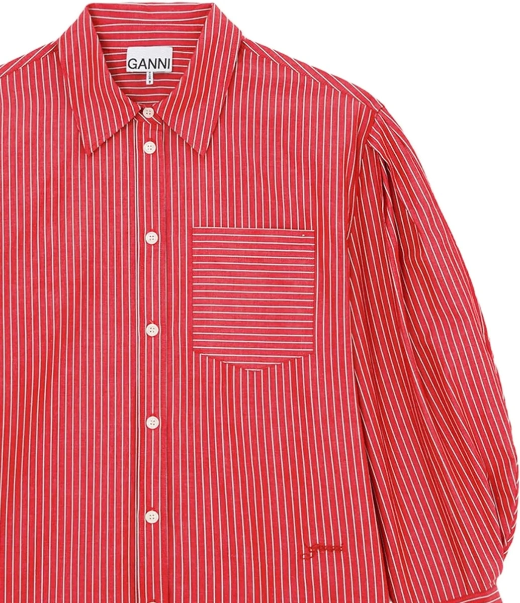 Camasa casual Striped cotton Shirt with balloon sleeves - Img 4