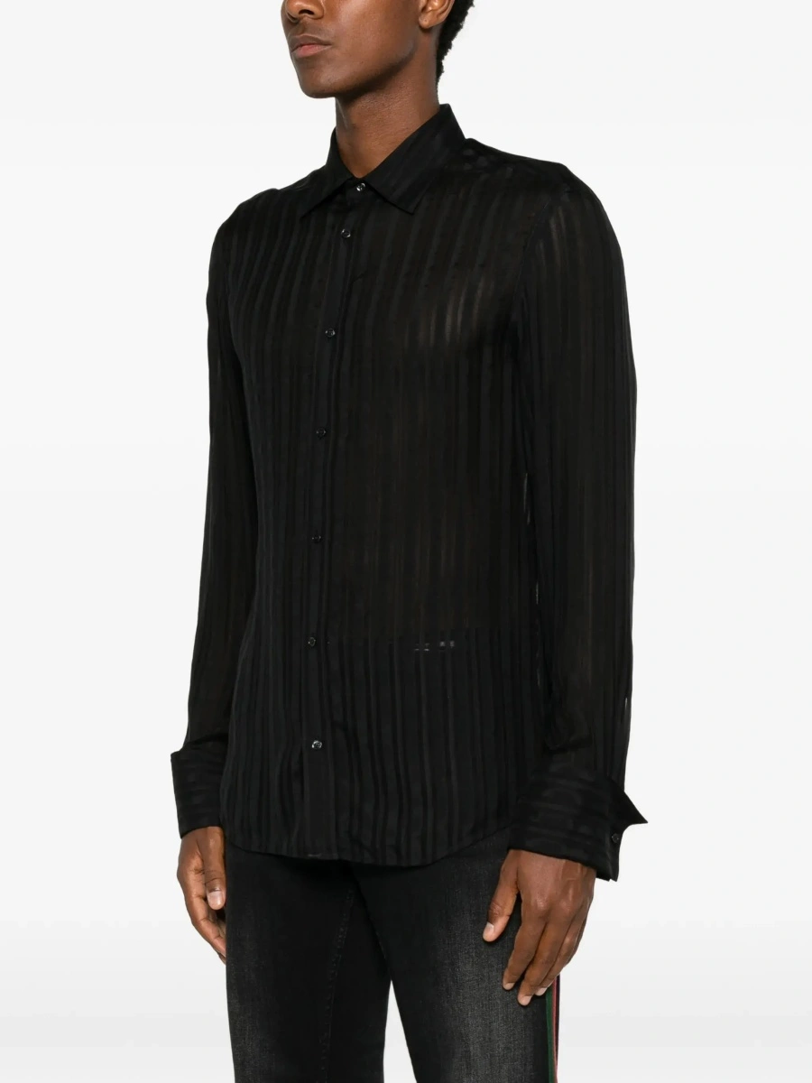 Camasa casual Striped silk gauze Shirt - Img 5