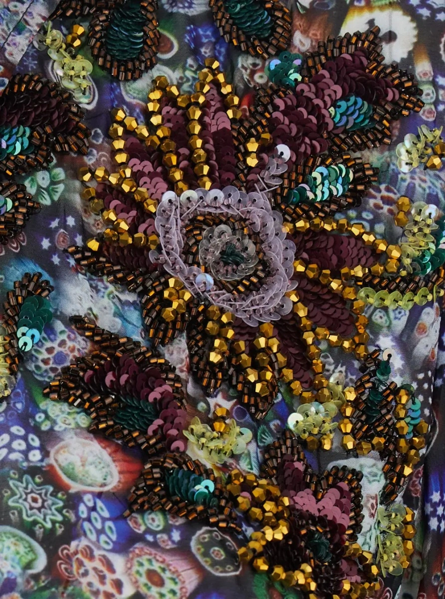 Camasa Dries Van Noten multicolor din vascoza - Img 3