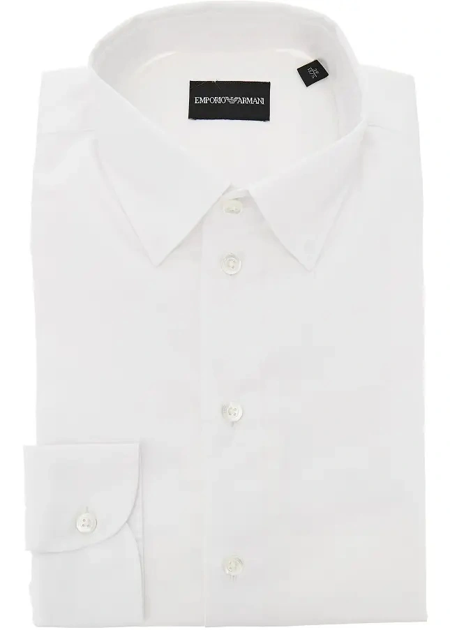 Camasa Emporio Armani alba din bumbac - Img 2