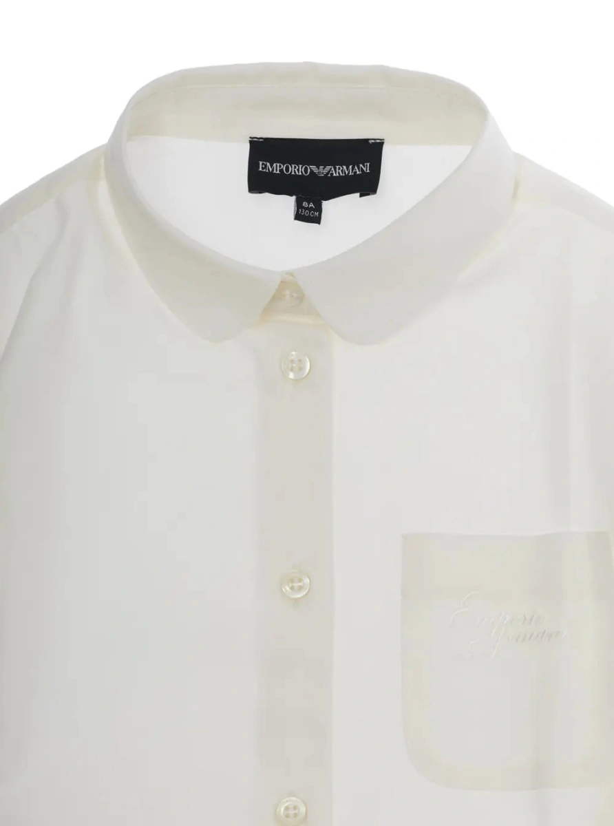 Camasa EMPORIO ARMANI KIDS alba din bumbac - Img 3