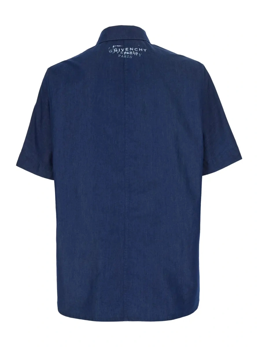 Camasa Givenchy albastra din bumbac - Img 2
