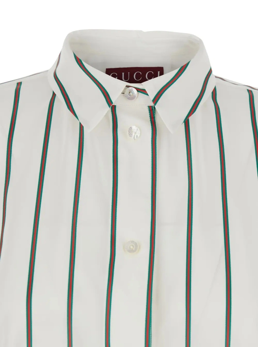 Camasa Gucci alba din jacquard si matase - Img 3