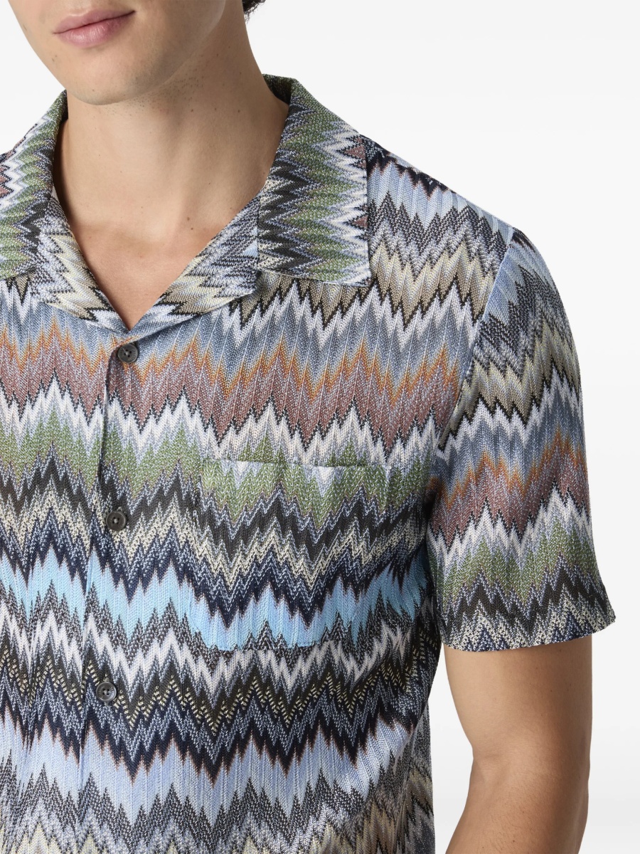 Camasa MISSONI BEACHWEAR Zig-zag albastra - Img 4