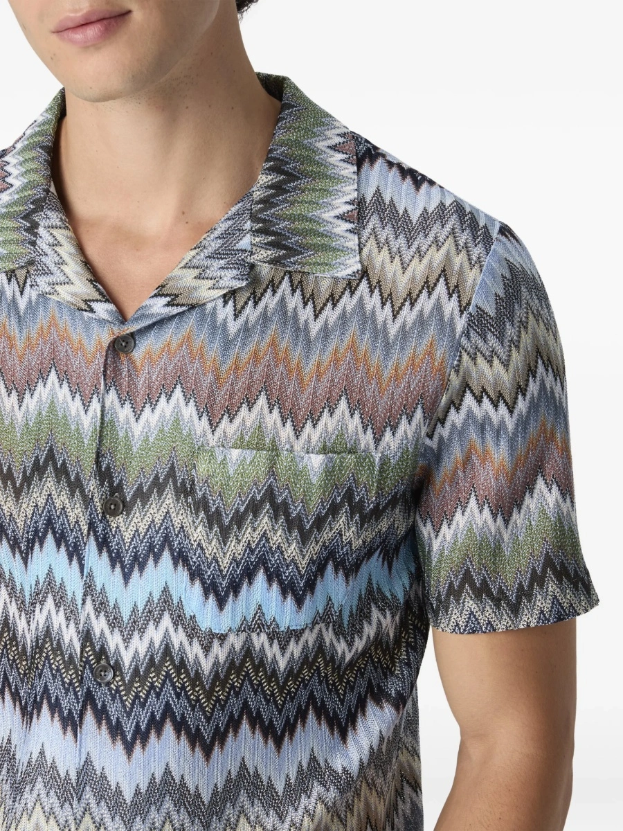 Camasa MISSONI BEACHWEAR Zig-zag albastra - Img 4