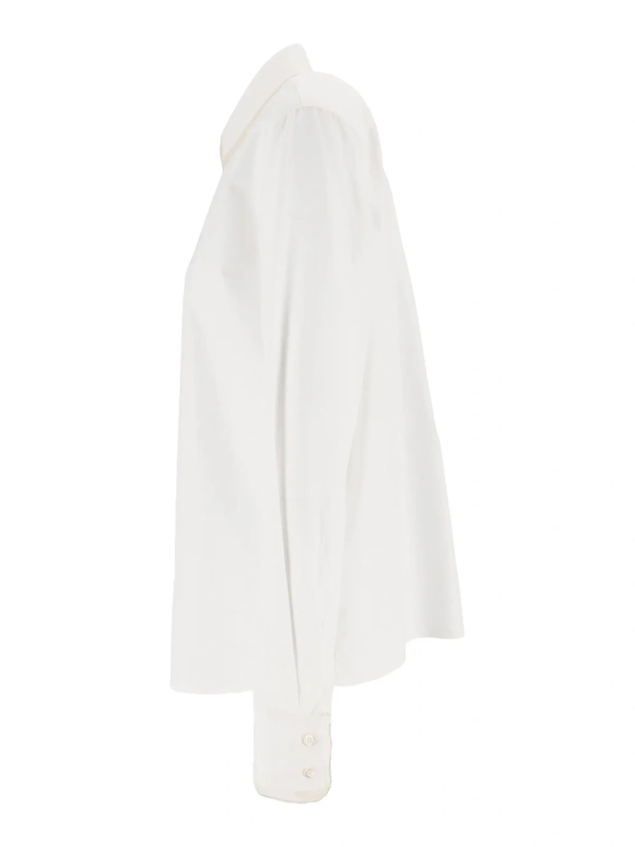 Camasa POPLIN BASIC SHIRT WITH FILO DIAMANTE AND TULLE TRIM - Img 2