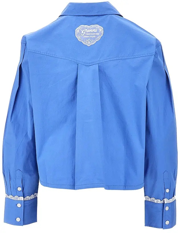 Camasa Poplin shirt with logo embroidery - Img 3