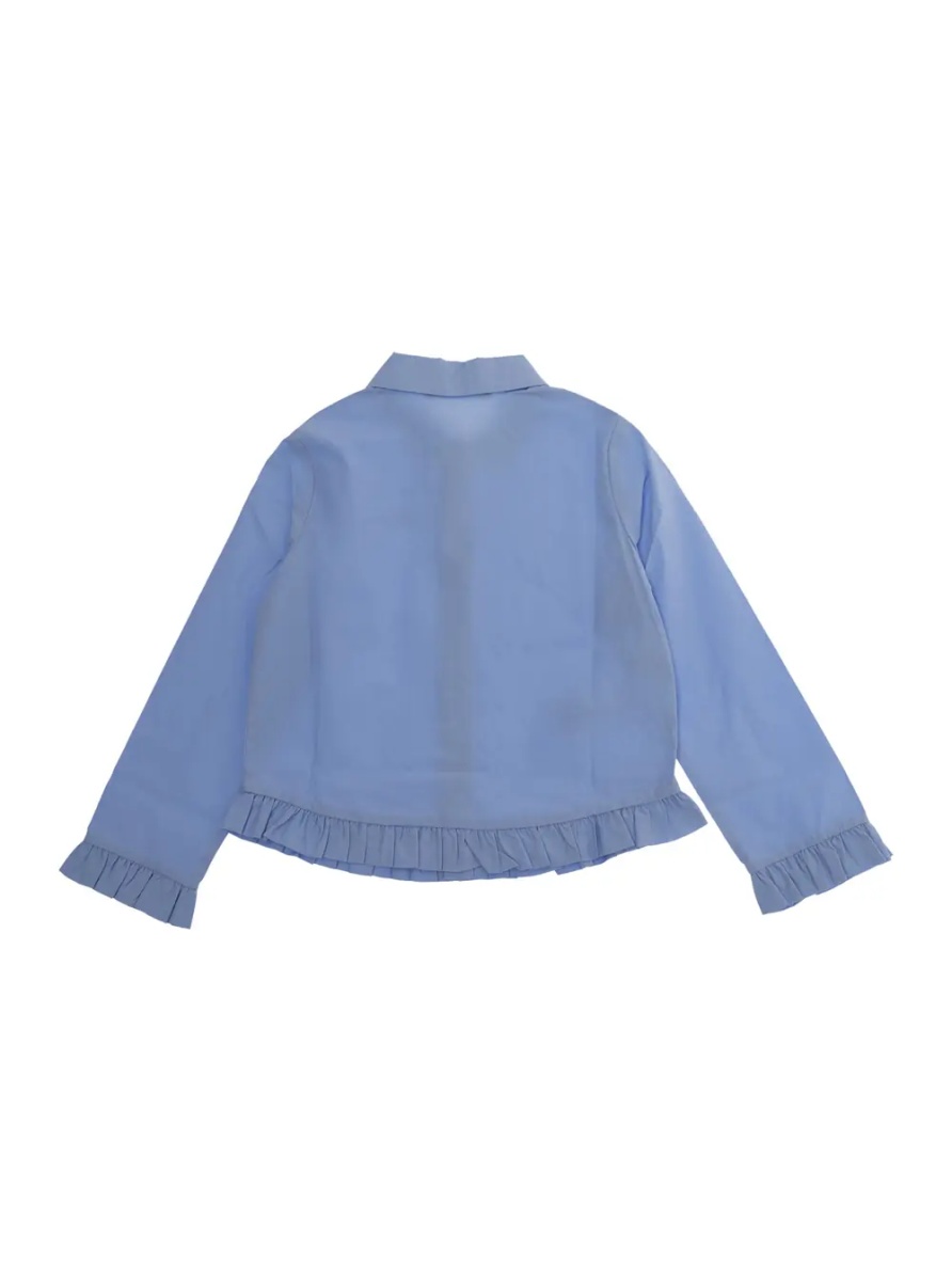 Camasa Shirt M01948M00UWMC135F0M863 with collar and long sleeves in Blue Cotton for Girl - Img 2