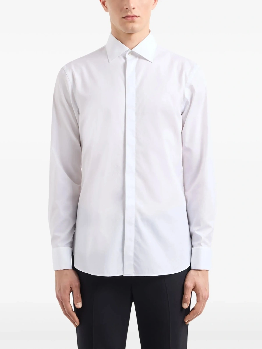 Camasi Shirt in soft cotton with French collar - Img 4