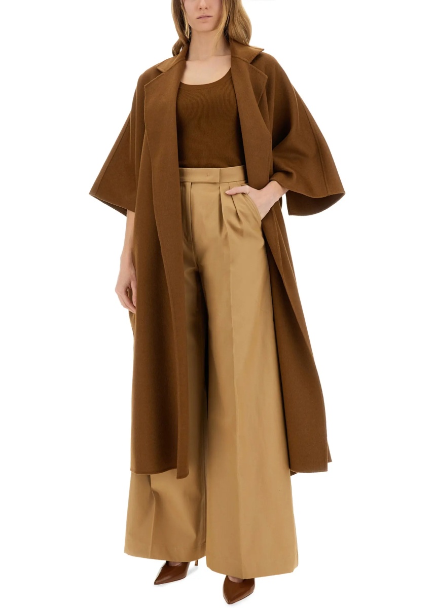 Camel Drap Cape Coat - Img 2