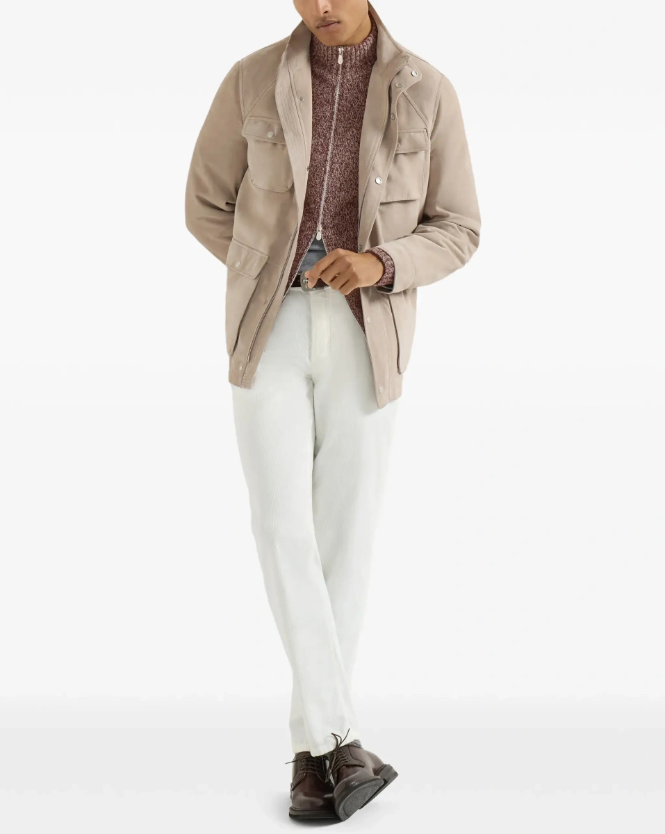 Cardigan Brunello Cucinelli multicolor din lana si matase - Img 4