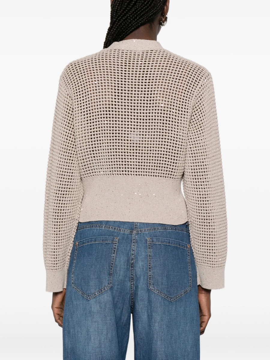 Cardigan Brunello Cucinelli neutru - Img 4