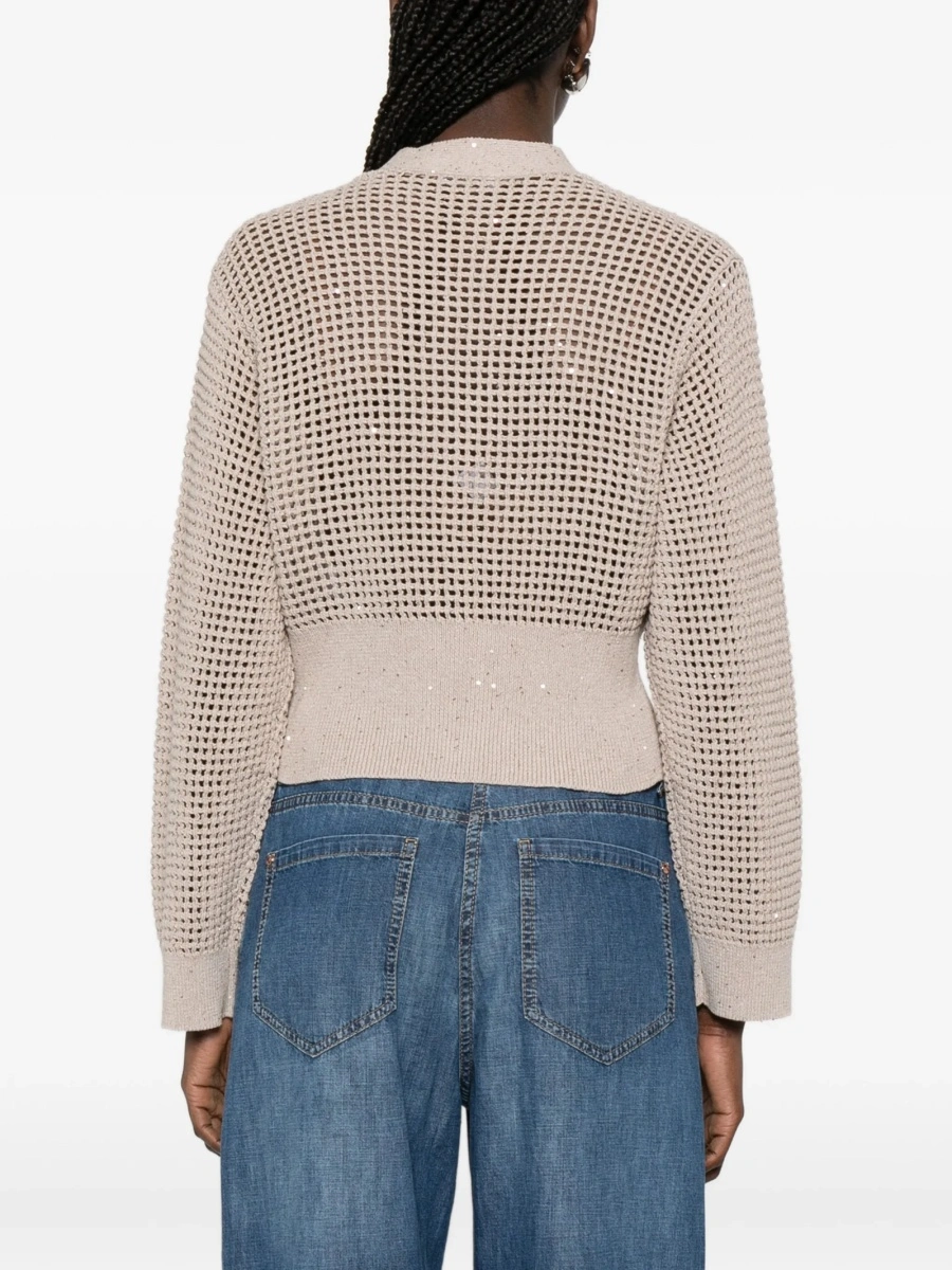 Cardigan Brunello Cucinelli neutru - Img 4