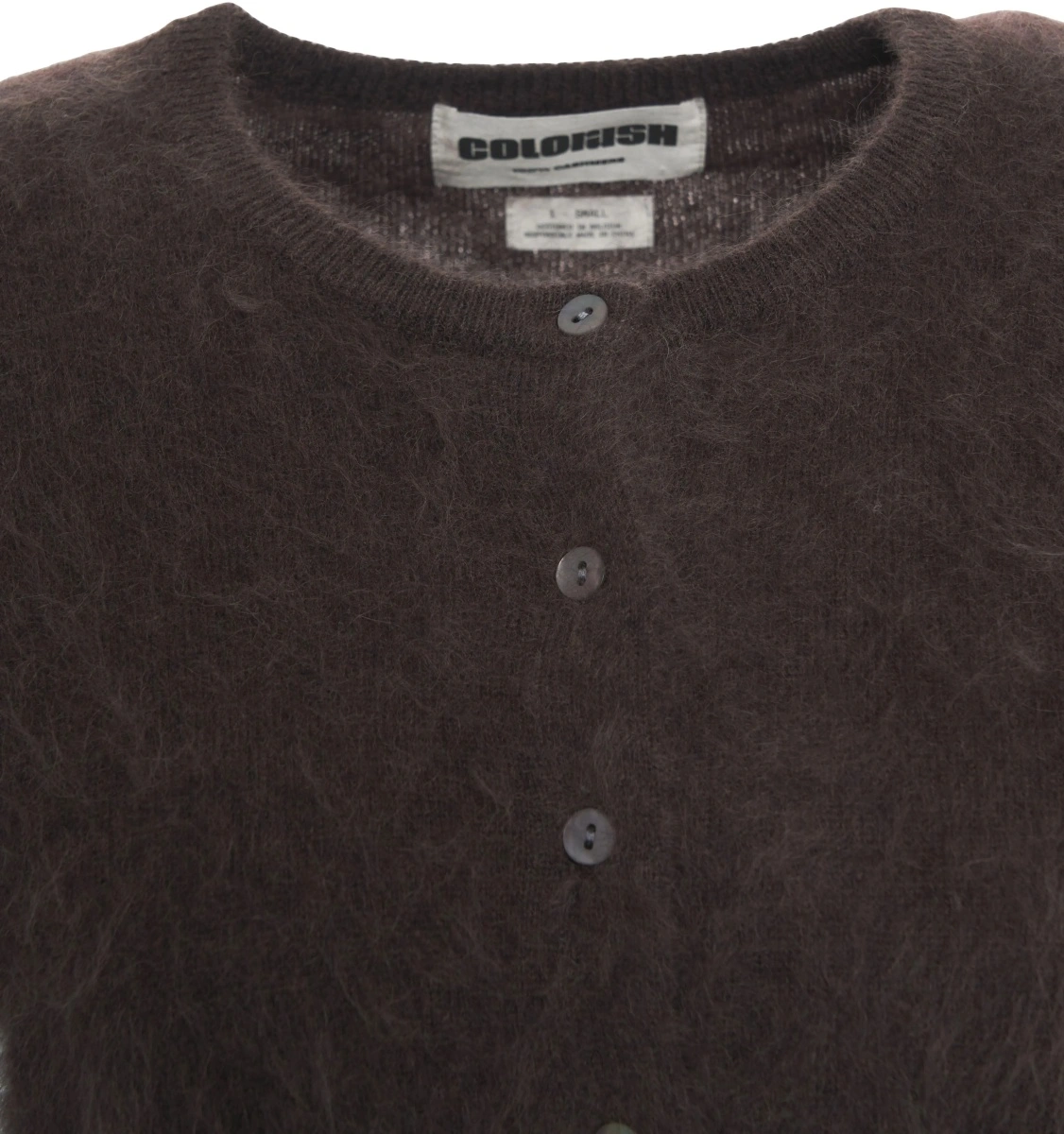 Cardigan Colorush maro din casmir 'Brushed' - Img 4
