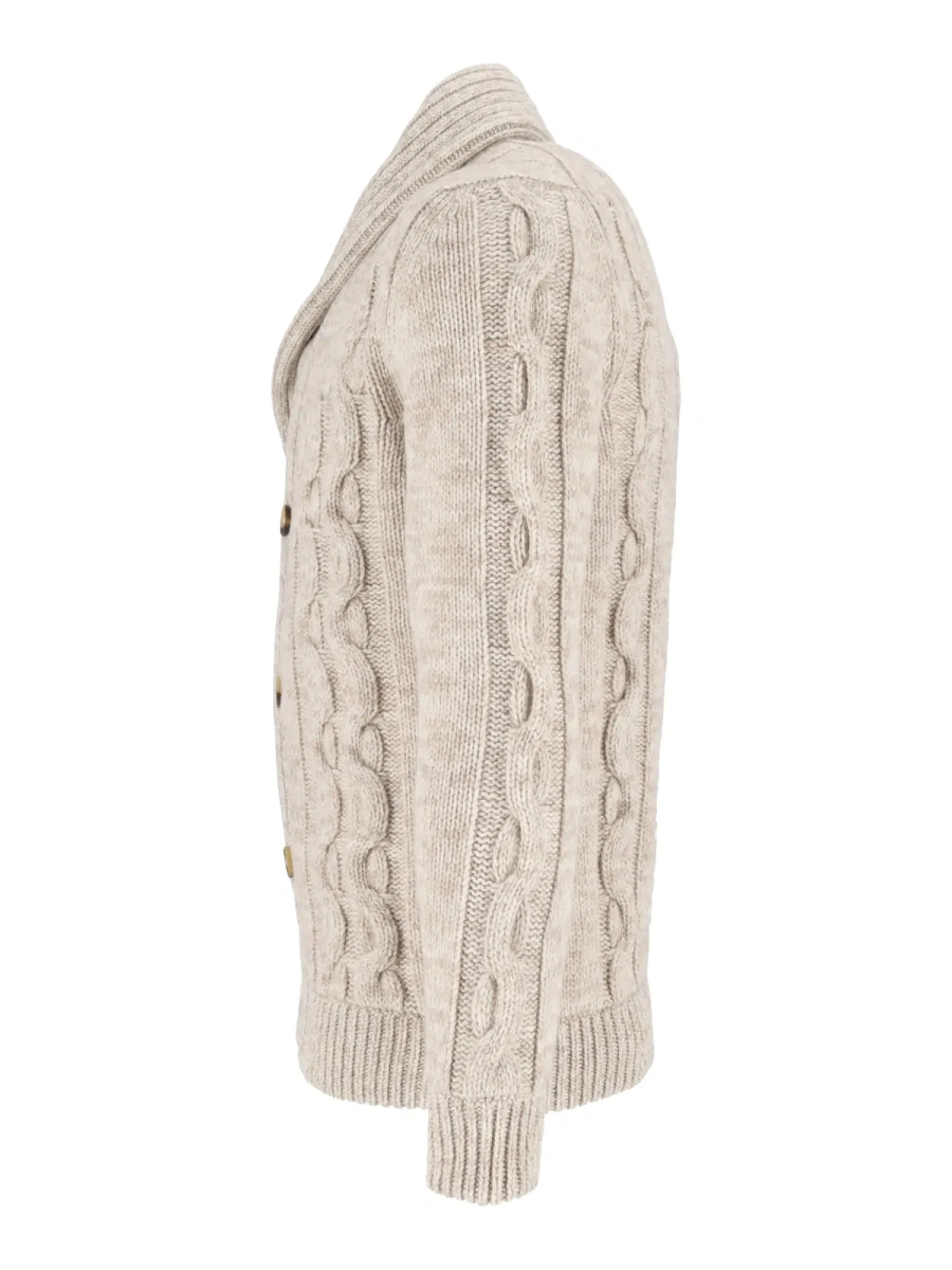 Cardigan Double-breasted cable-knit button cardigan - Img 2