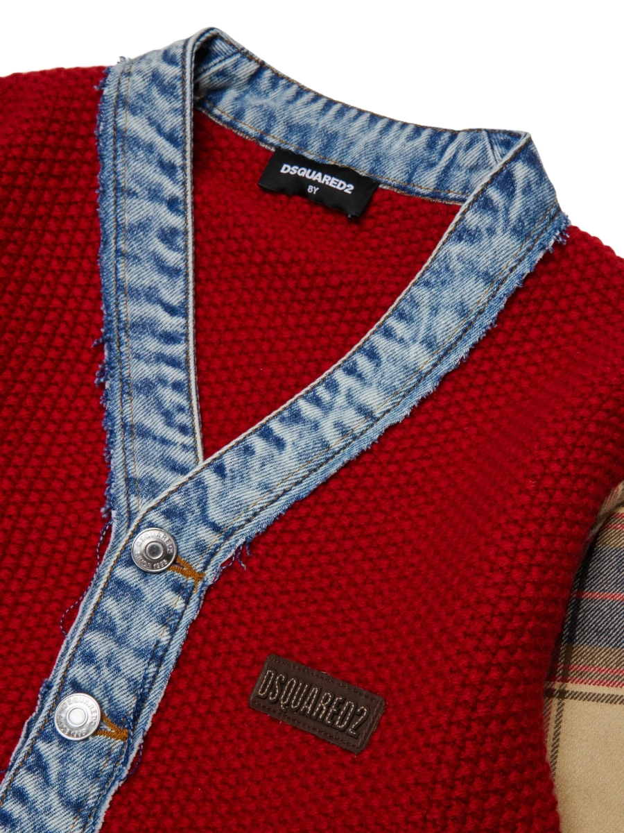 Cardigan DSQUARED2 rosu - Img 3