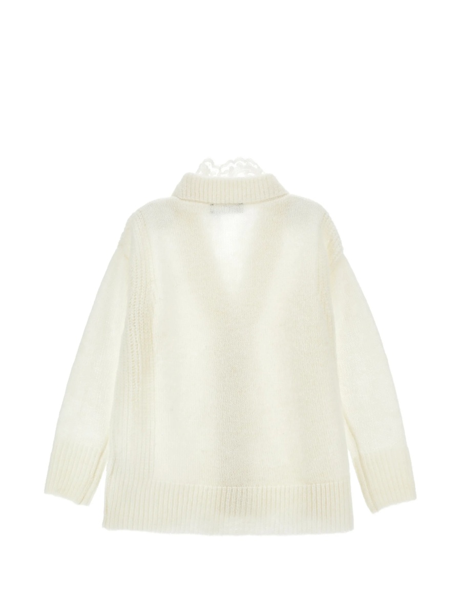Cardigan Ermanno Scervino Kids neutru din polyester si lana - Img 2