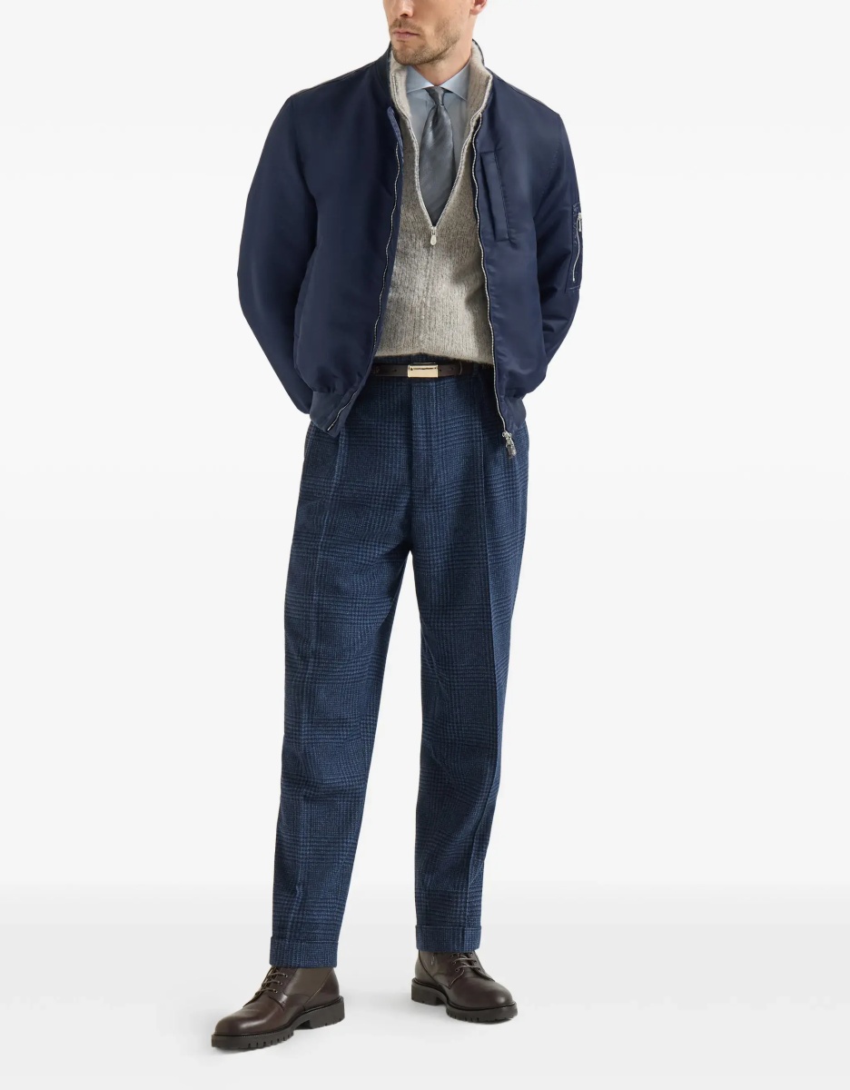 Cardigan High-neck cashmere and silk Cardigan with zip - Img 4