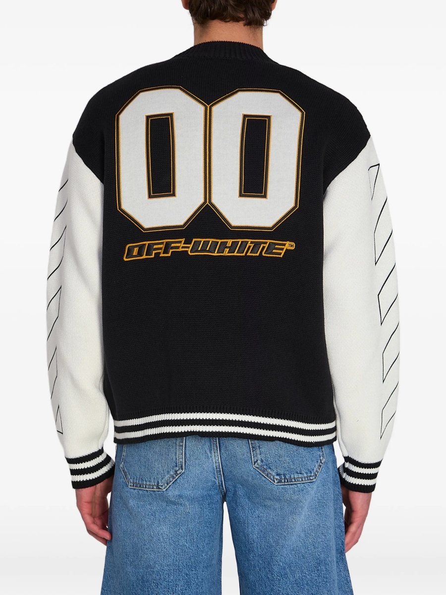 Cardigan Off-White Varsity negru - Img 5