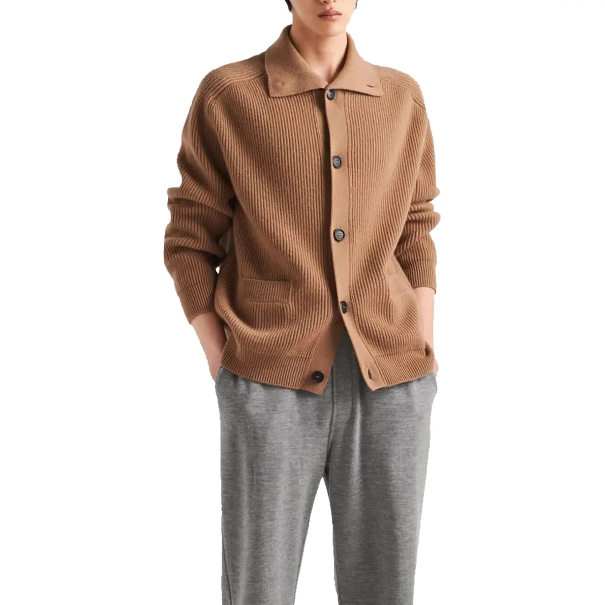 Cardigan Prada Ribbed Knit Cashmere Cardigan - Img 2