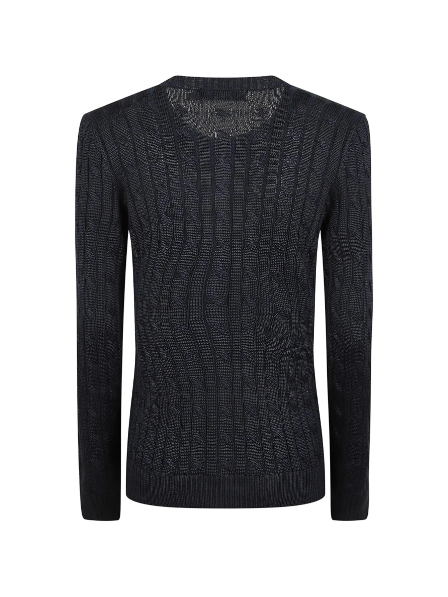 Cardigan Ralph Lauren albastru din bumbac - Img 4