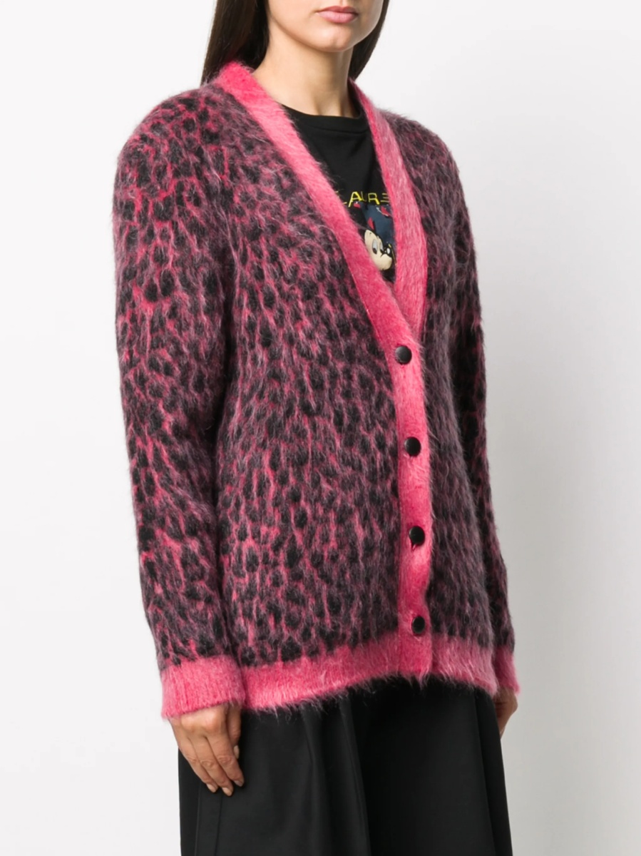 Cardigan Saint Laurent roz din lana si spandex/elastan - Img 3