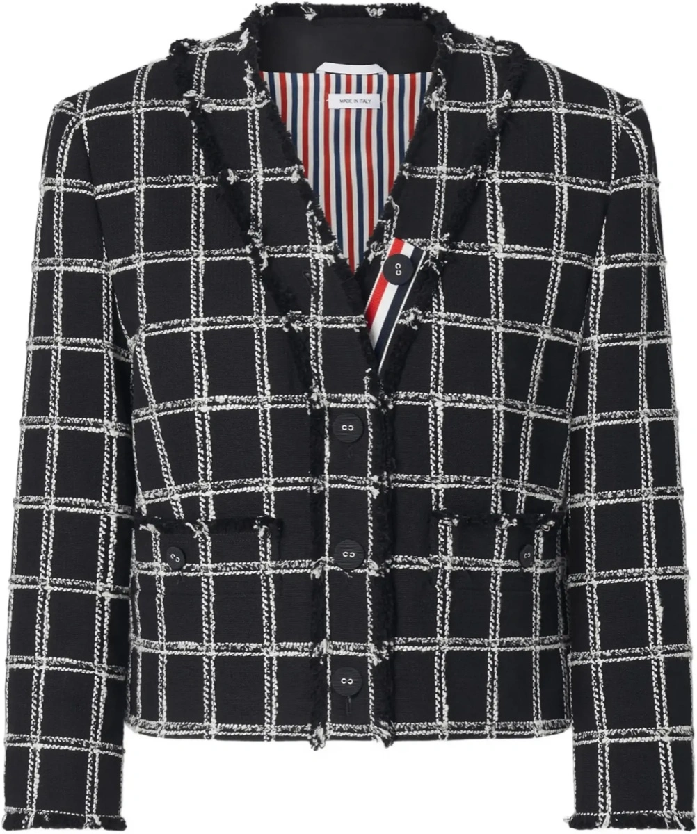 Cardigan Thom Browne negru din tweed - Img 8