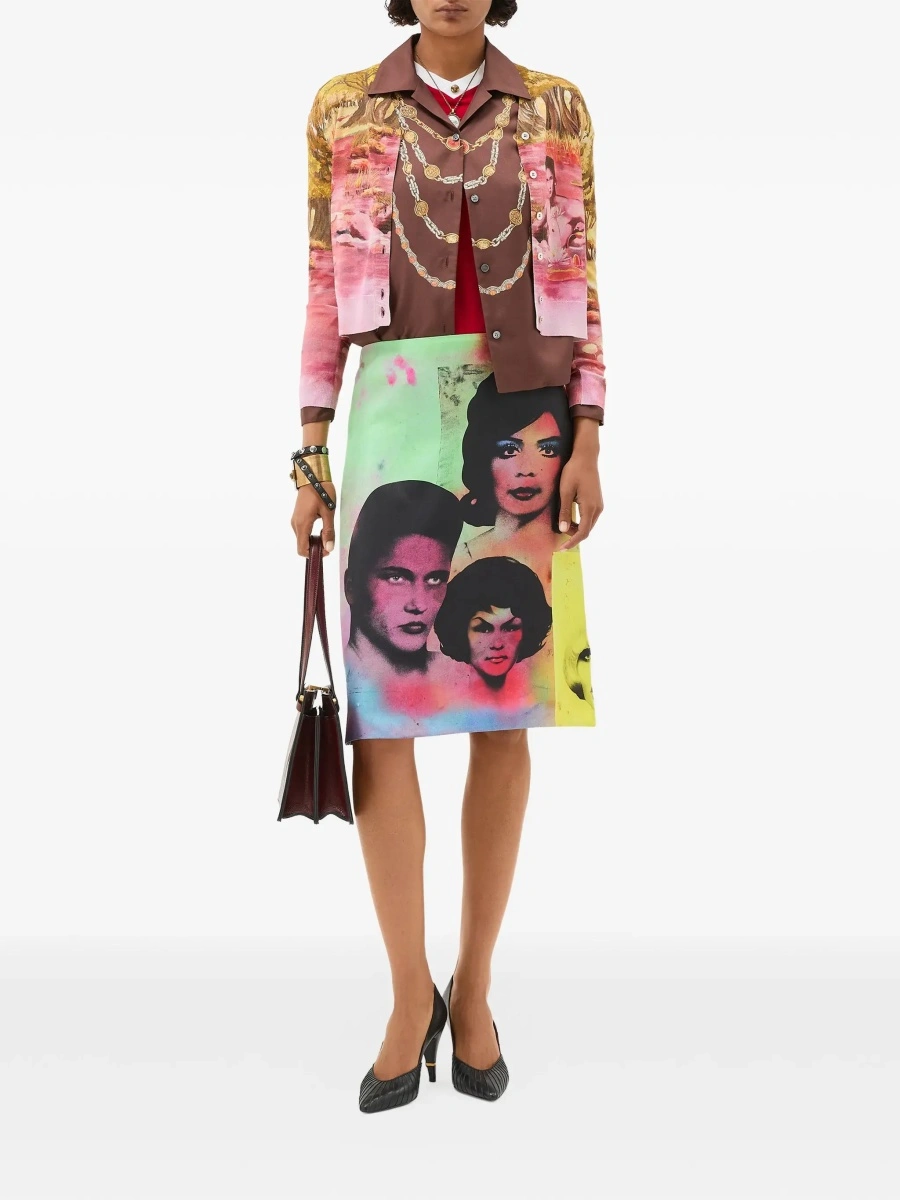 Cardigan Versace multicolor din matase - Img 4